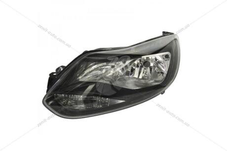 Фара левая с моторчиком Ford Focus II (11-14) H1/H7 черная (20-C570-A5-2B) TYC '20C570A52B