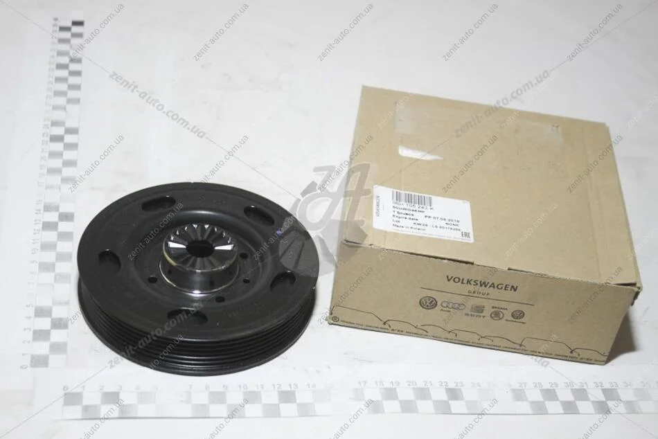 Шків ремінний колінвала (демпферний) VW Amarok, Passat, T6/Audi A3-A8, Q5, Q7/Skoda Octavia, Superb 1.8, 2.0 (11-) (06H105243Q) VAG '06H105243Q (фото 1)