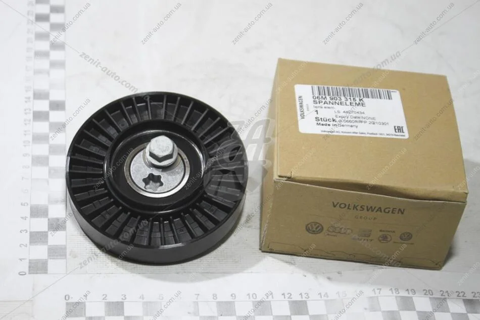 Натяжитель ремня приводного VW Touareg 3.0 D (18-)/Audi Q5 (17-), A4-5 (16-) VAG 06M903315K (фото 1)