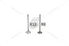 Комплект клапанів ДВЗ 1,8t (12+8) VW Golf IV Bora Passat B5,5, Skoda Octavia I Superb I VIKA Premium 'K11811535 (фото 1)