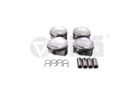 Комплект поршнів з кільцями та пальцями (4шт) Audi A3, A5,A7/Seat Leon 1.8 (13-) VIKA Vika '11071702101