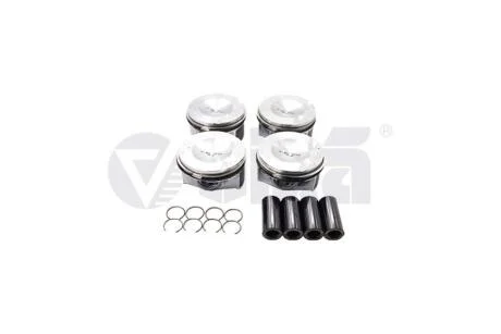 Комплект поршнів з кільцями та пальцями (4шт) Audi A3, TT/VW Golf VII/Skoda Octavia 2.0 (13-) VIKA Vika '11071702501