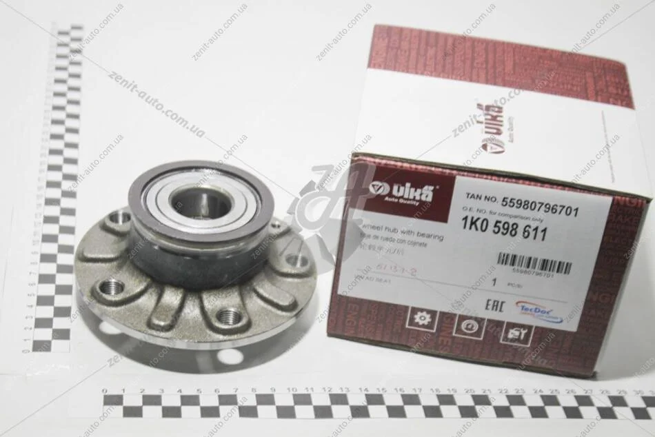 Ступица задняя с подшипником VW Golf (04-11), Jetta (11-14)/Audi A3 (04-13)/Seat Leon (06-10) VIKA Vika 55980796701 (фото 1)