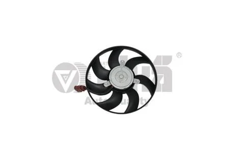 Вентилятор радиатора 150W (правый) Skoda Fabia (06-14),Octavia (04-13)/VW Golf (97-14), Caddy (04-20) 295мм VIKA Vika 99590332401