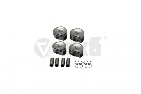 Комплект поршнів з кільцями та пальцями (4шт) VW Passat B6/Skoda Octavia II/Audi A3, A4 1.8 TSI (04-) Vika K11786101 (фото 1)