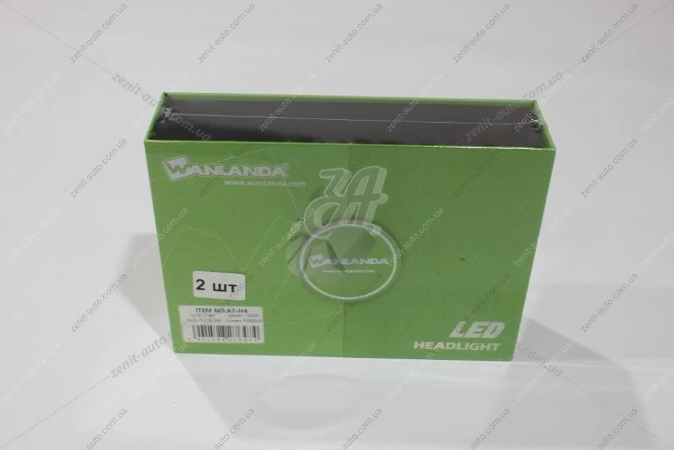 Лампа світлодіодна H4 (лінза) 12-24V 40W 6500K 3800Lm (кратно 2) WANLANDA 'A7H4 (фото 1)