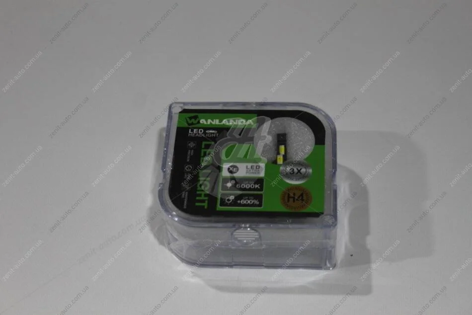 Лампа светодиодная H4 12V 40W 6000К 1200Lm (кратно 2) WANLANDA 'K12H4 (фото 1)