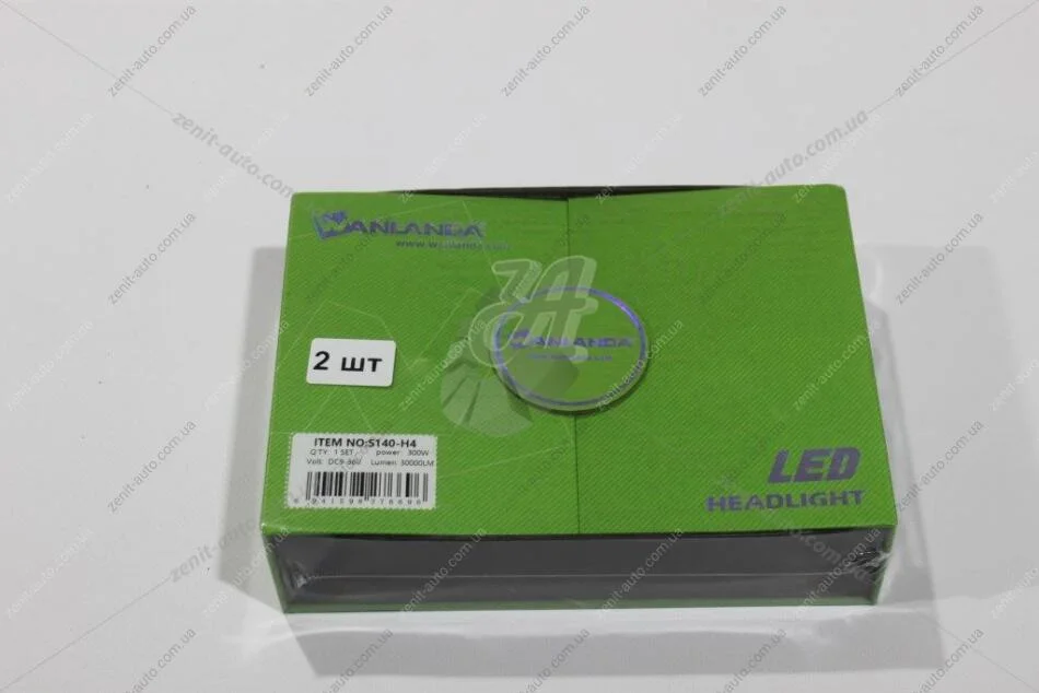 Лампа светодиодная H4 12-24V 90W 6500К 6000Lm (кратно 2) WANLANDA 'S140H4 (фото 1)