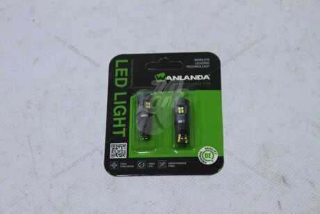 Лампа світлодіодна T10 12-30V 1,8W 480Lm (10x31mm)(Yes canbus) (кратно 2) WANLANDA 'T1020161612V30V