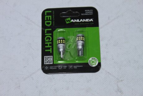 Лампа світлодіодна T10 12V 2,2W 1800Lm (12x30mm)(Yes canbus) (кратно 2) WANLANDA 'T10201630SMD 12V80V