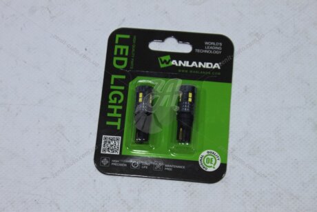 Лампа світлодіодна T10 12-30V 2W 1200Lm (14x47mm)(Yes canbus) (кратно 2) WANLANDA 'T103020EMC10