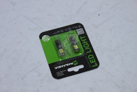 Лампа світлодіодна T10 12V 2,5W 800Lm (10x33mm)(Yes canbus) (кратно 2) WANLANDA 'T10303010A