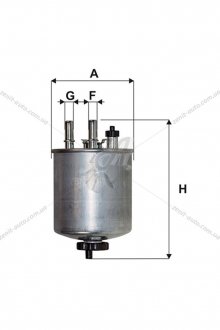 Фильтр топливный Renault Kangoo, Laguna III, Latitude, 1.5D-3.0D, 07- (A=95, F=10, G=10, H=160) WIX FILTERS WF8474 (фото 1)