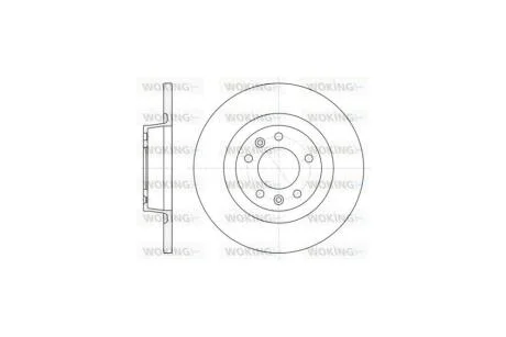 Диск тормозной задний (кратно 2) (пр-во Remsa) PSA Jumpy Expert II 07> WOKING D61053.00