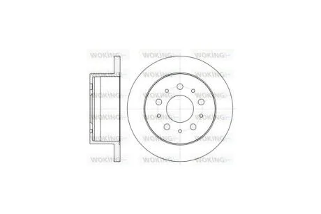 Диск гальмівний задній (кратно 2) (вир-во Remsa) PSA Boxer Jumper, Fiat Ducato 06> 11> WOKING D61055.00