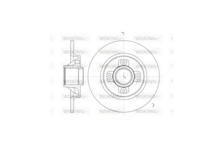 Диск тормозной задний (пр-во Remsa) PSA Berlingo Partner II / C4 Picasso / 308 3008 5008 WOKING D61058.00