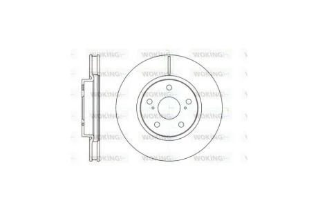 Диск гальмівний передній (кратно 2) (вир-во Remsa) Lexus IS 05> 12> WOKING D61076.10
