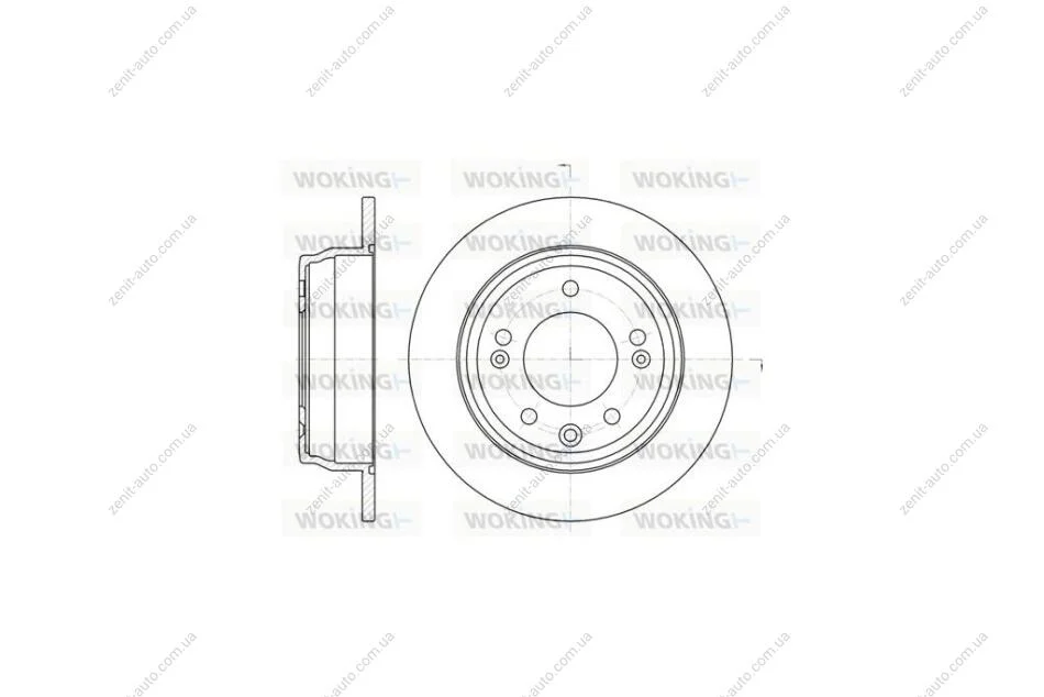 Диск гальмівний задній (кратно 2) (вир-во Remsa) Hyundai ix35 Sportage III / i30 Ceed 07> WOKING D61105.00 (фото 1)