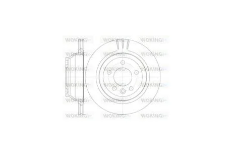 Диск тормозной задний (кратно 2) (пр-во Remsa) VW T5 >10 WOKING D61160.10