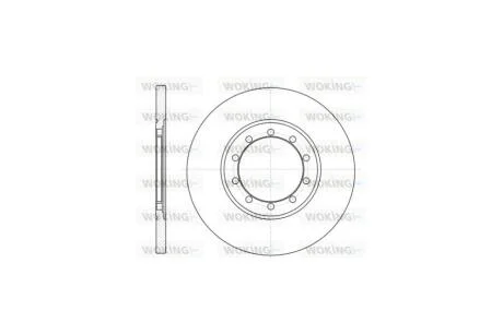 Диск тормозной задний (кратно 2) (пр-во Remsa) Ford Tranzit 06>14 WOKING D61201.00