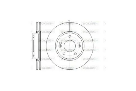 Диск тормозной передний (кратно 2) (Remsa) Hyundai Tucson I, i30, Kia Sportage, Ceed 08>12, Soul, Venga WOKING D61208.10