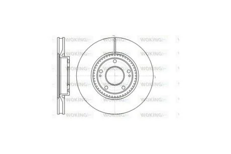 Диск тормозной передний (кратно 2) (Remsa) Hyundai Sonata NF, Tucson I Sportage / i30 08> 12> WOKING D61217.10