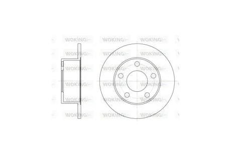 Диск тормозной задний (кратно 2) (пр-во Remsa) VW Passat B5, B5,5 / Audi 100 A6 I II / Superb I WOKING D6123.00
