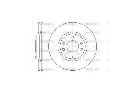 Диск тормозной передний (кратно 2) (пр-во Remsa) Mazda CX-7 I CX-9 I WOKING D61236.10