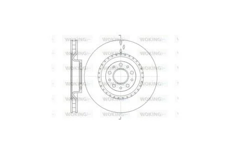 Диск гальмівний передній (кратно 2) (Remsa) Fiat Doblo II Combo 500L WOKING D61458.10