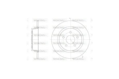 Диск тормозной задний (кратно 2) (пр-во Remsa) Ford Kuga II / Connect II / C-max II III WOKING D61459.00