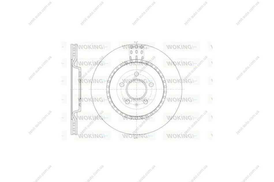 Диск тормозной задний (кратно 2) (пр-во Remsa) Audi A4 A5 09>, A6 A7 A8 11>, Q5 09>, Q7 15> (D61492.10) WOKING 'D61492.10 (фото 1)
