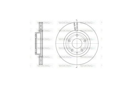 Диск тормозной передний (кратно 2) (Remsa) Mazda 3 III CX-3 15> WOKING D61574.10