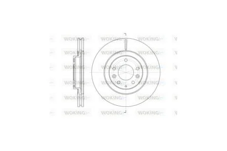 Диск тормозной передний (кратно 2) (пр-во Remsa) Mazda CX-7 I CX-9 I WOKING D61638.10