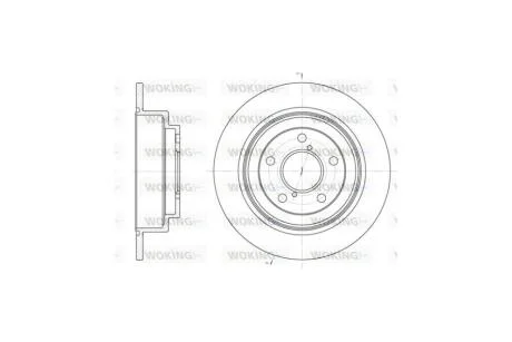 Диск тормозной задний (кратно 2) (Remsa) Subaru Forester 02>08 Impreza 00>08 WOKING D6398.00