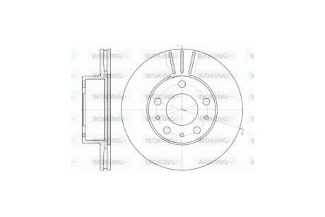 Диск гальмівний передній (кратно 2) (вир-во Remsa) PSA Jumper Boxer 06> 11> WOKING D6476.10