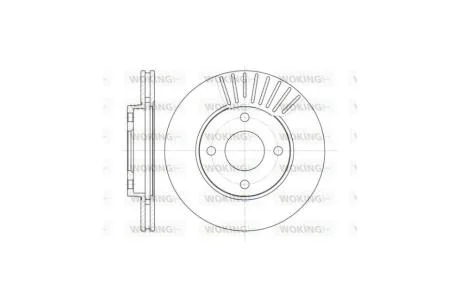 Диск тормозной передний (кратно 2) (пр-во Remsa) Ford Fiesta Fusion 02>08 / Focus I WOKING D6575.10