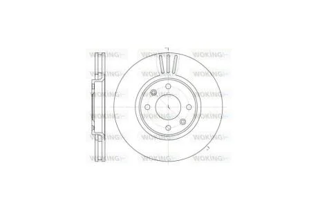 Диск тормозной передний (кратно 2) (пр-во Remsa) PSA Berlingo Partner II 08> / C4 I II / 207 207+ / 307 308 / 2008 3008 WOKING D6604.10