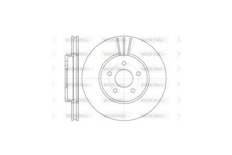 Диск тормозной передний (кратно 2) (пр-во Remsa) Ford Mondeo III WOKING D6607.10