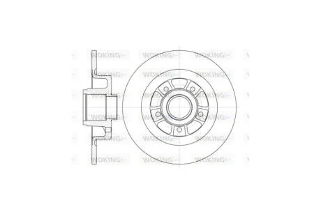 Диск тормозной задний (Remsa) Renault Laguna II Scenic II WOKING D6613.00