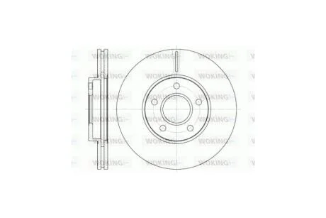 Диск тормозной передний (кратно 2) (пр-во Remsa) Ford Connect I II (D6662.10) WOKING 'D6662.10
