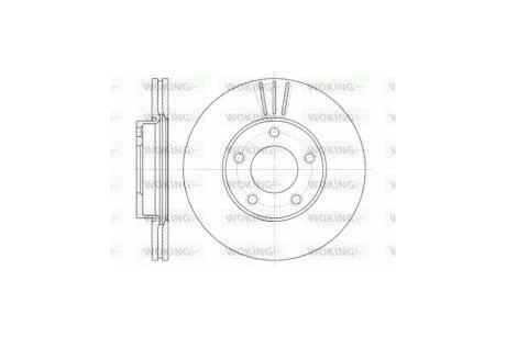 Диск тормозной передний (кратно 2) (пр-во Remsa) Mazda 3 I II 1,3-2,0i / Mazda 5 I II WOKING D6671.10