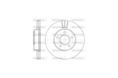 Диск тормозной передний (кратно 2) (пр-во Remsa) Ford Focus II III C-max I II Grand C-max I WOKING D6710.10