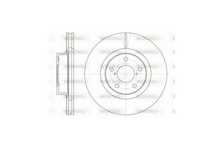Диск тормозной передний (кратно 2) (Remsa) Subaru Forester 02> 08> Impreza 00> 08> Legasy 03> 09> WOKING D6715.10