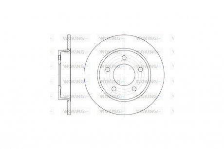 Диск тормозной задний (Remsa) (кратно 2 шт.) Mazda 3 I II 1,3-2,0i WOKING D6906.00