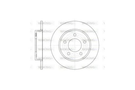 Диск гальмівний задній (кратно 2) (вир-во Remsa) Mazda 3 I II 1,3-2,0i WOKING D6906.00