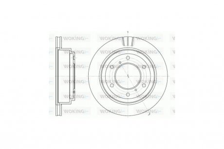 Диск тормозной задний (кратно 2) (Remsa) Mitsubishi Pajero III IV (D6955.10) WOKING 'D6955.10