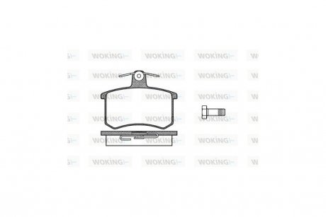 Колодки тормозные дисковые задние Audi 80, 100 WOKING P0353.00 (фото 1)