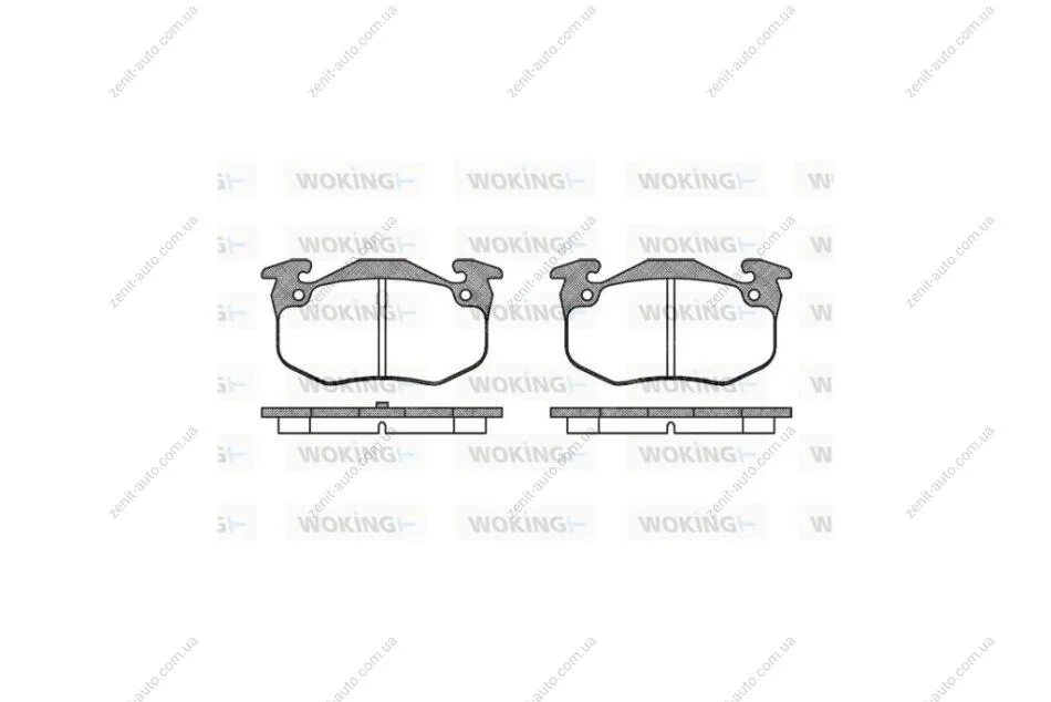 Колодки гальмівні диск. задн. (вир-во Remsa) Renault Megane I, Peugeot 306 WOKING P0443.50 (фото 1)