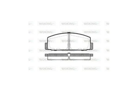 Колодки гальмівні диск. задн. (вир-во Remsa) Mazda 6 1.8 02-08,Mazda 6 1.8 07-,Mazda 6 1.8 08- WOKING P0793.30