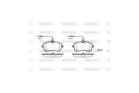 Колодки тормозные диск. перед. (Remsa) Peug 407 04> WOKING P10023.04
